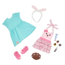 Ensemble Robe Et Tablier Pour Poupée Branford