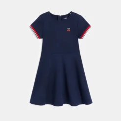 Robe Patineuse En Jersey Milano Bleue Fille -KIALLA Vetements Magasin 0396287 800