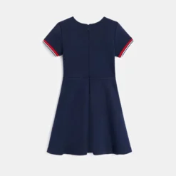 Robe Patineuse En Jersey Milano Bleue Fille -KIALLA Vetements Magasin 0396289 800