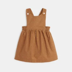 Robe Velours à Pois Marron Naissance -KIALLA Vetements Magasin 0405932 800 1