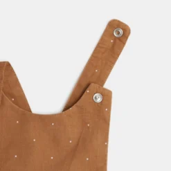 Robe Velours à Pois Marron Naissance -KIALLA Vetements Magasin 0405933 800