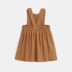 Robe Velours à Pois Marron Naissance -KIALLA Vetements Magasin 0405934 800