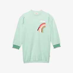 Robe-sweat Fille Arc-en-ciel Verte Catimini