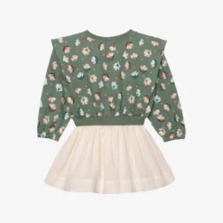 Robe Bébé Fille Trompe-l'oeil Herbier Verte Catimini -KIALLA Vetements Magasin 0410050 800