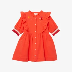 Robe Bébé Fille à Volants Orange Catimini