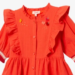 Robe Bébé Fille à Volants Orange Catimini -KIALLA Vetements Magasin 0413774 800