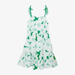 Robe Fille Maxi Fleurs Verte Catimini