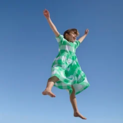 Robe Midi Fille Maxi Vichy Beige Catimini -KIALLA Vetements Magasin 0415294 800