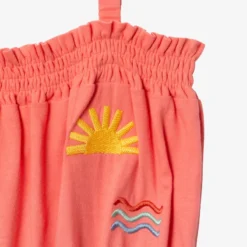 Robe Fille Deep Dye Brodée Orange Catimini -KIALLA Vetements Magasin 0415309 800