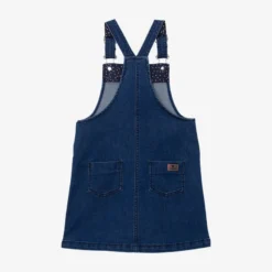 Robe-salopette Fille Jean Brodé Bleue Catimini -KIALLA Vetements Magasin 0415626 800
