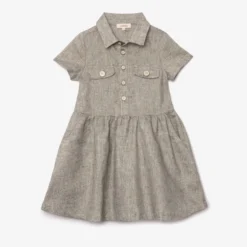 Robe Chemise Fille En Toile Dorée Catimini