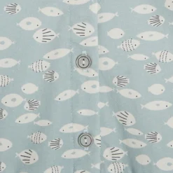 Robe Chemisier Bébé Fille En Twill Bleue Absorba -KIALLA Vetements Magasin 0416158 800