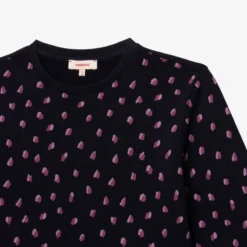 Robe Fille Marine Imprimé Bicolore En Coton Recyclé Bleue Catimini -KIALLA Vetements Magasin 0416212 800