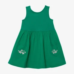 Robe Bébé Fille Bi Matière Verte Catimini