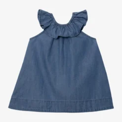 Robe Bébé Fille Jean Volant Bleuee Catimini -KIALLA Vetements Magasin 0416384 800