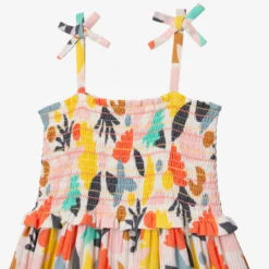 Robe Fille Pop Couleur Blanche Catimini -KIALLA Vetements Magasin 0419116 800