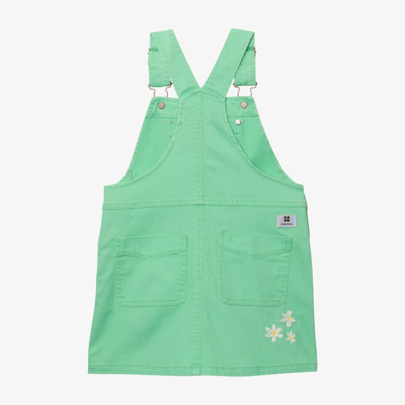 Robe-salopette Fille Brodée Verte Catimini 3 Robe-salopette Fille Brodée Verte Catimini – Image 3
