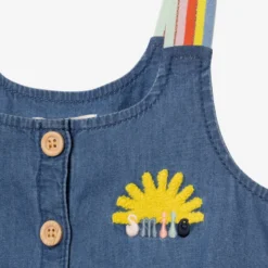 Robe Fille Jean Bretelles Rayées Bleue Catimini -KIALLA Vetements Magasin 0419498 800