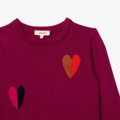 Robe Fille Jacquard Coeurs Violette Catimini -KIALLA Vetements Magasin 0420585 800