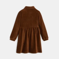 Robe-chemise En Velours Côtelé Marron Fille -KIALLA Vetements Magasin 0421419 800