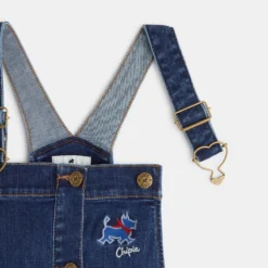 Robe Salopette Denim Chipie Bleue Fille -KIALLA Vetements Magasin 0422428 800