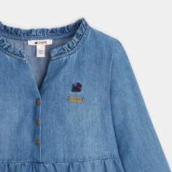 Robe Denim Light Chipie Bleue Fille -KIALLA Vetements Magasin 0422431 800