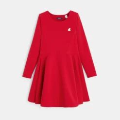 Robe Unie En Jersey Milano Rouge Fille -KIALLA Vetements Magasin 0423347 800 1