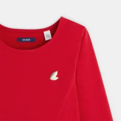 Robe Unie En Jersey Milano Rouge Fille -KIALLA Vetements Magasin 0423348 800