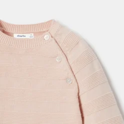 Robe-pull En Tricot Côtelé Rose Bébé Fille Absorba -KIALLA Vetements Magasin 0425689 800