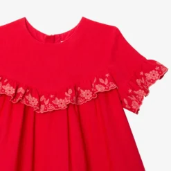 Robe Fille Volants Brodés Rose Catimini -KIALLA Vetements Magasin 0426824 800