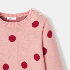 Robe-pull à Pois En Tricot Rose Bébé Fille Absorba -KIALLA Vetements Magasin 0427339 800