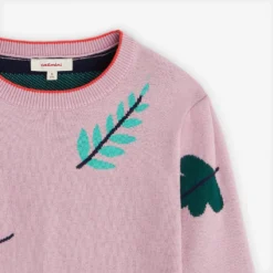 Robe Violettete à Feuilles Pour Fille En Tricot Catimini -KIALLA Vetements Magasin 0427594 800