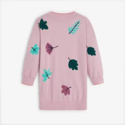 Robe Violettete à Feuilles Pour Fille En Tricot Catimini -KIALLA Vetements Magasin 0427595 800