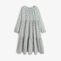 Robe Violettete Fleurie Fille En Coton Catimini