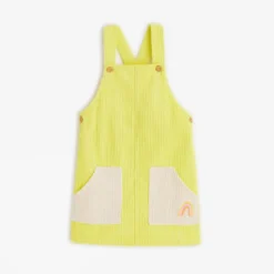 Robe Bébé Fille Jaune En Velours Puebla Catimini