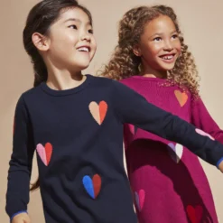 Robe Fille Jacquard Coeurs Marine Bleue Catimini 9 Robe Fille Jacquard Coeurs Marine Bleue Catimini -KIALLA Vetements Magasin 0428930 0