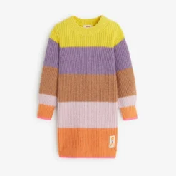 Robe Multicolore Fille Jaune En Tricot Catimini -KIALLA Vetements Magasin 0429357 800