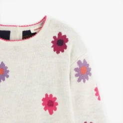 Robe Grisee à Fleurs Pour Bébé Fille En Tricot Catimini -KIALLA Vetements Magasin 0429696 800