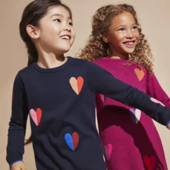 Robe Fille Jacquard Coeurs Marine Bleue Catimini 6 Robe Fille Jacquard Coeurs Marine Bleue Catimini -KIALLA Vetements Magasin 0432692 800 1