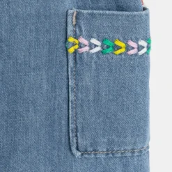 Robe Tablier Bébé Fille En Jean Délavé Bleue Catimini -KIALLA Vetements Magasin 0433265 800