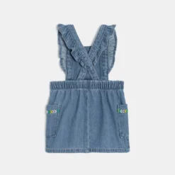 Robe Tablier Bébé Fille En Jean Délavé Bleue Catimini -KIALLA Vetements Magasin 0433266 800