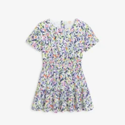 Robe Fille à Motifs Blanche Catimini