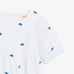 Robe De Cérémonie Fille Blanchehe Imprimée Oiseaux Catimini -KIALLA Vetements Magasin 0433677 800
