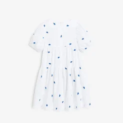 Robe De Cérémonie Fille Blanchehe Imprimée Oiseaux Catimini -KIALLA Vetements Magasin 0433678 800