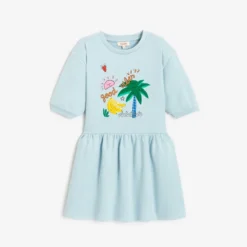 Robe Fille Bleue à Motifs Catimini