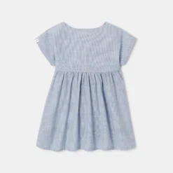 Robe Sans Manches En Coton Bio Bleue Bébé Fille Absorba -KIALLA Vetements Magasin 0434669 800