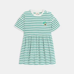 Robe Bébé Fille Blanchehe à Rayures Vertees Bébé Fille Catimini -KIALLA Vetements Magasin 0437674 800 1