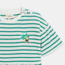 Robe Bébé Fille Blanchehe à Rayures Vertees Bébé Fille Catimini -KIALLA Vetements Magasin 0437675 800