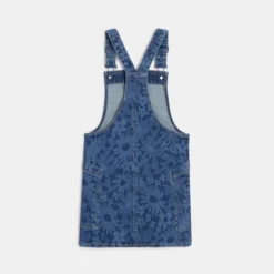 Robe Salopette Fille En Jean Fleuri Bleue Catimini -KIALLA Vetements Magasin 0439585 800