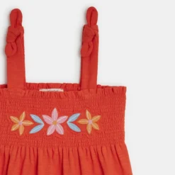 Robe Bébé Fille Rouge Avec Broderies Catimini 6 Robe Bébé Fille Rouge Avec Broderies Catimini -KIALLA Vetements Magasin 0460135 800